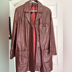 etienne aigner vintage leather jacket size 16